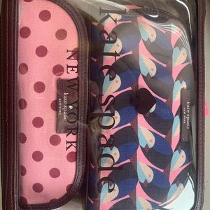 KATE SPADE MAKE UP BAG TRAVEL BUNDLE